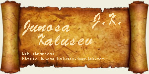 Junoša Kalušev vizit kartica